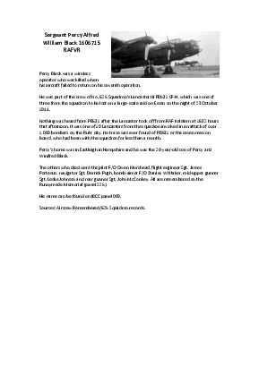 A preview of a PDF biography for Black, Percy Alfred William